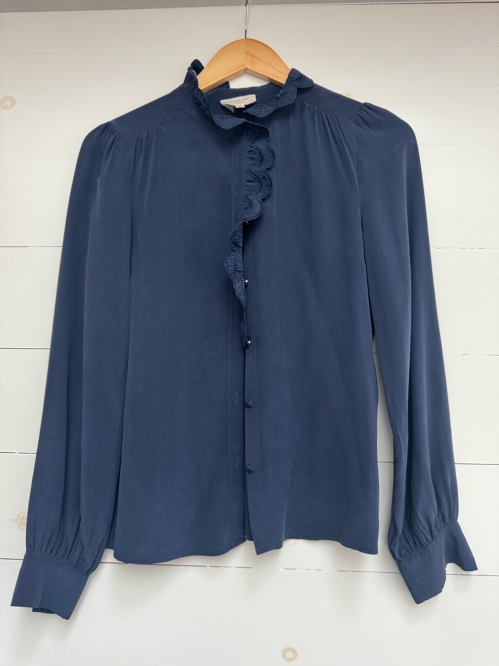 Sezane Chloe Shirt Navy